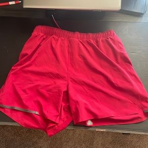 Men’s Red Lululemon 5.5in Shorts